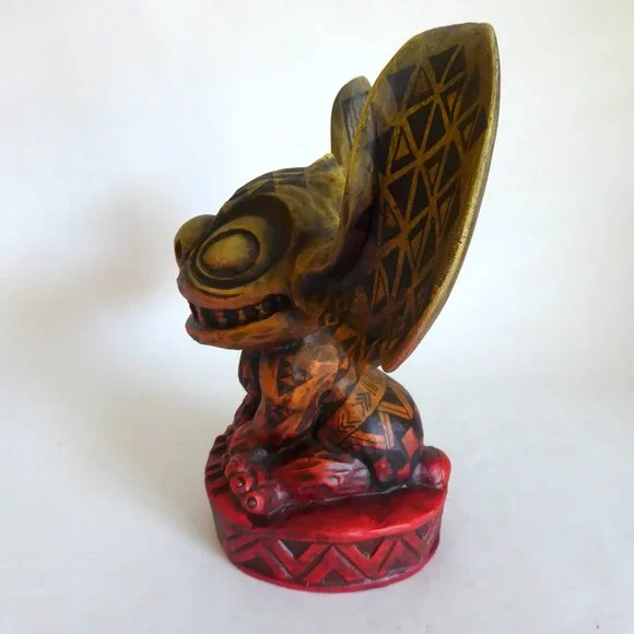 NEW 2018 OOAK #1/1 GECKO SOUTH SEA ARTS DISNEY LILO & STITCH MAORI TIKI MUG - Picture 7 of 12